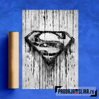 Superman logo scratched