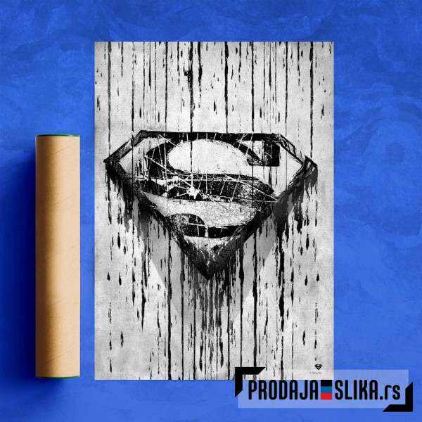 Superman logo scratched Superman logo scratched