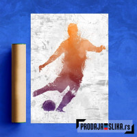 Soccer player painted