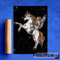 Astronaut Rides A Unicorn
