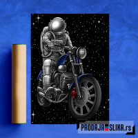 Astronaut on Motorcycle