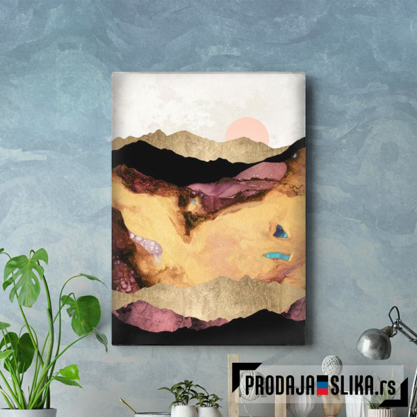 Mauve and Gold Mountains