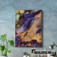 Purple and Gold Abstract