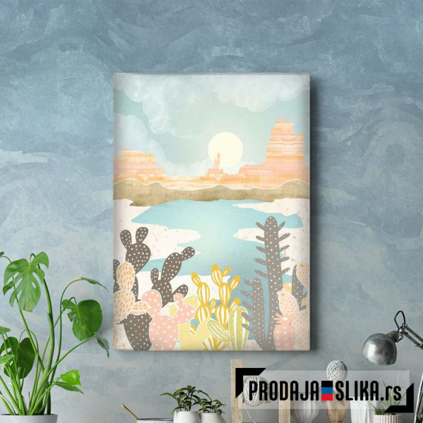 Retro Desert Oasis