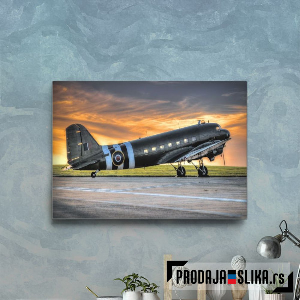 Airplane During Sunset