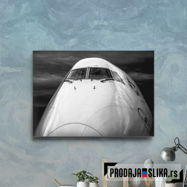 Boeing 747 Black And White
