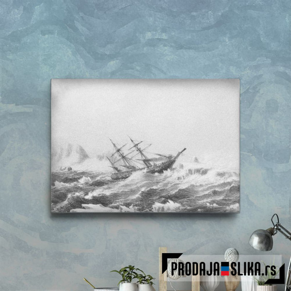 Sailing Ship In The Arctic