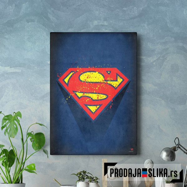 Splattered Superman logo