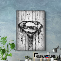 Superman logo scratched