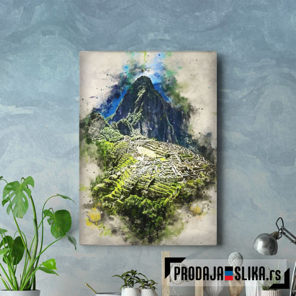 Machu Picchu in Watercolor