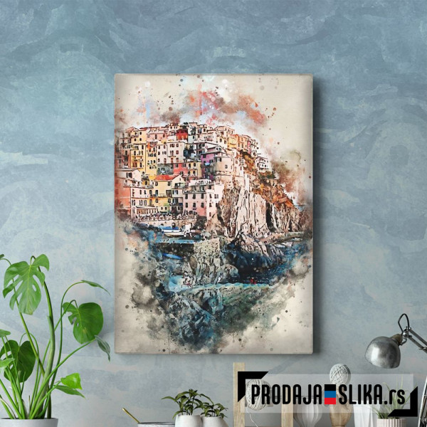 Manarola in Watercolor