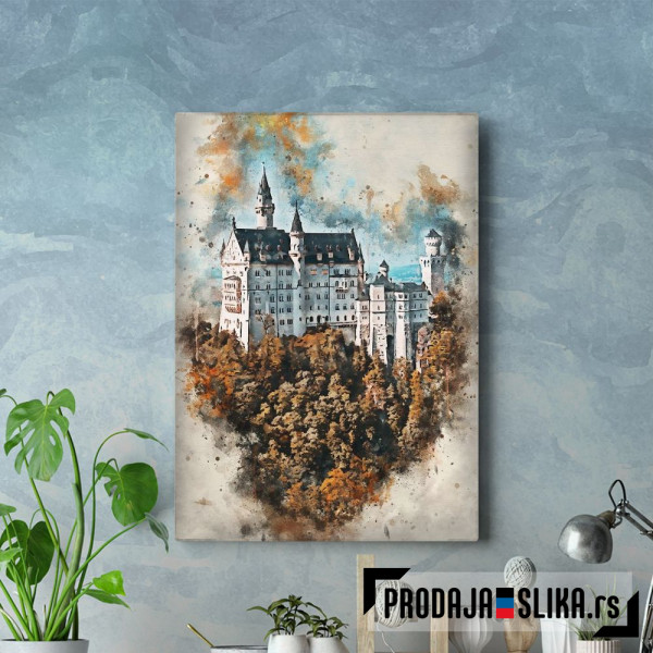 Neuschwanstein Watercolor