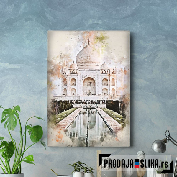 Taj Mahal in Watercolor