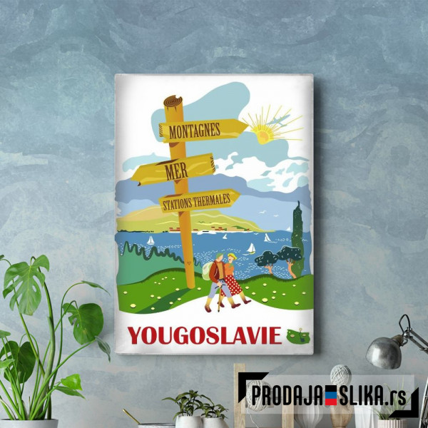 Yugoslavia road sign