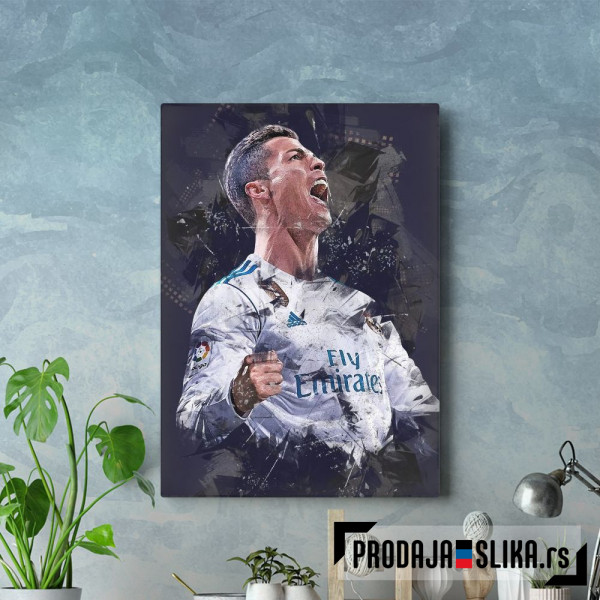 Cristiano Ronaldo celebrate abstract