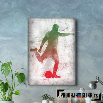 Soccer player painted 4
