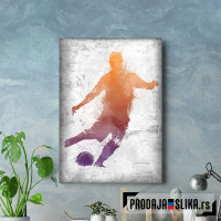 Soccer player painted