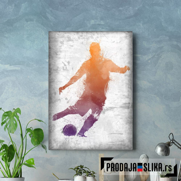 Soccer player painted