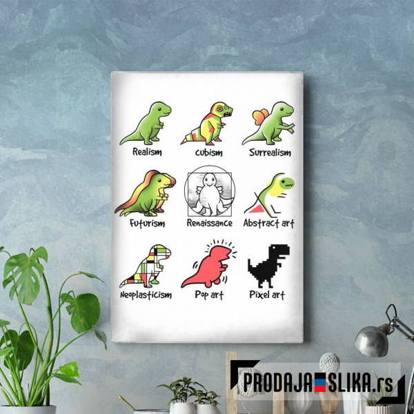 T-rex art styles