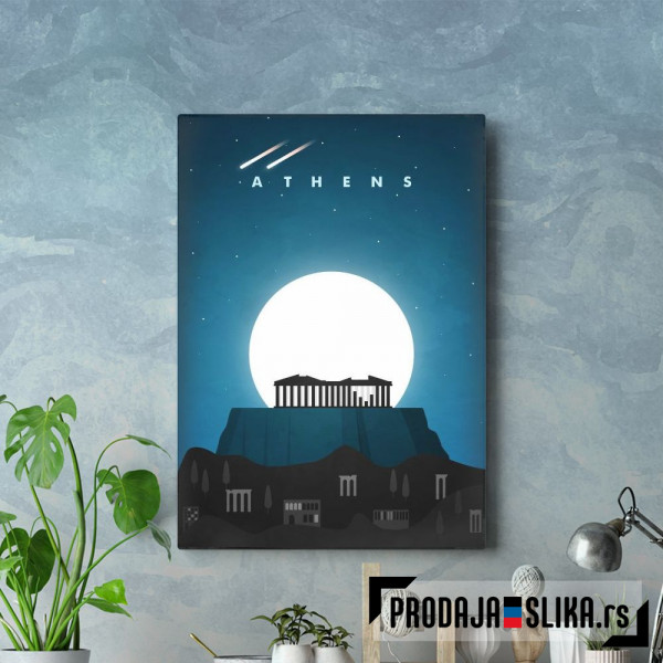 Athens Travel Poster