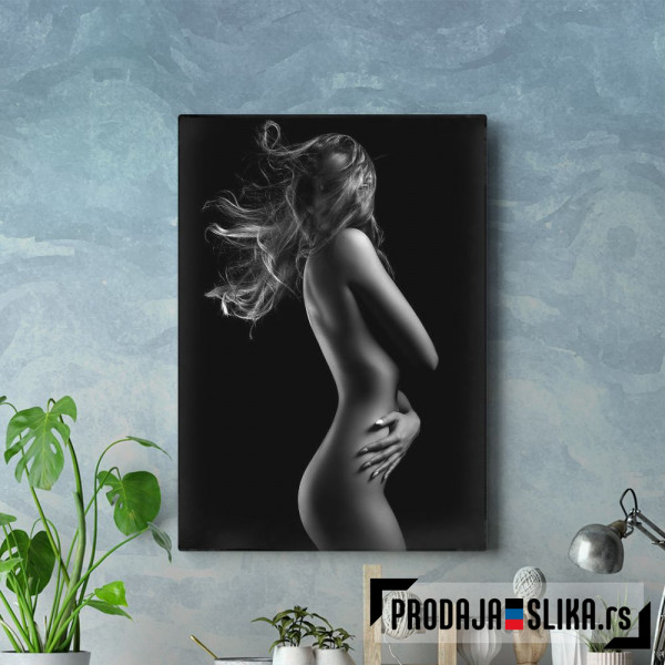 Sensual woman with waving