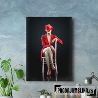Woman in red