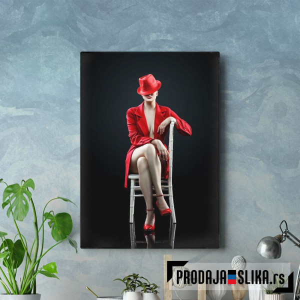 Woman in red
