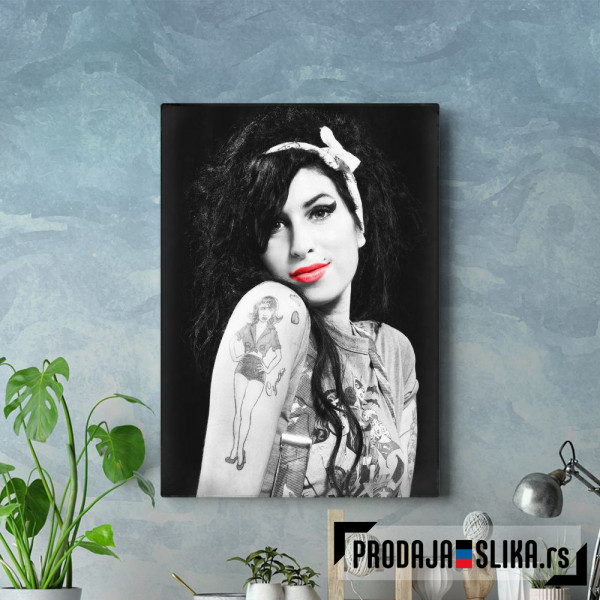 Amy Winehouse Lips Red Art