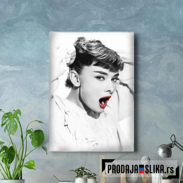Audrey Hepburn Lips Red
