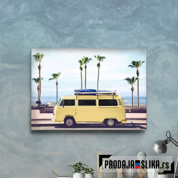 Surfers Yellow Van
