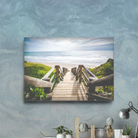 Woody Stairs To The Beach
