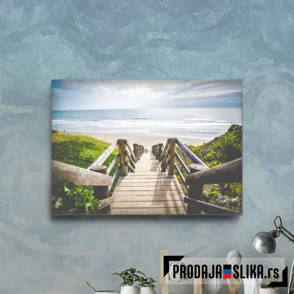 Woody Stairs To The Beach