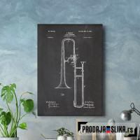 1901 Slide Trombone - Patent Drawing