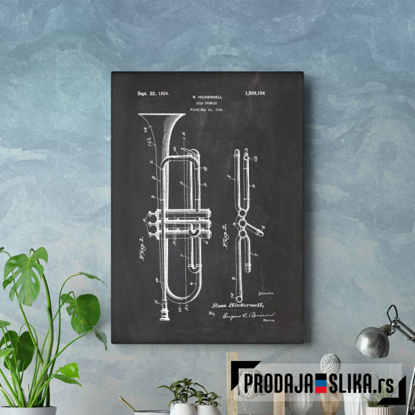 1922 Solo Trumpet - Patent Drawing