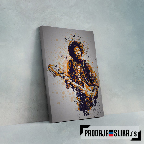 Jimi Hendrix painted