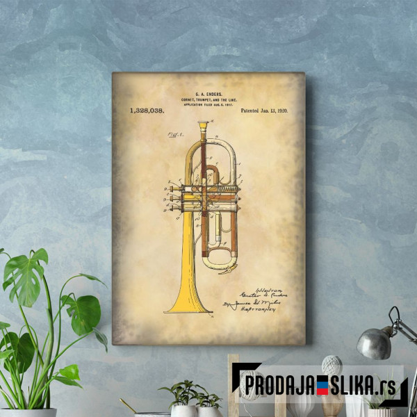 Trumpet Patent Bronze 1920