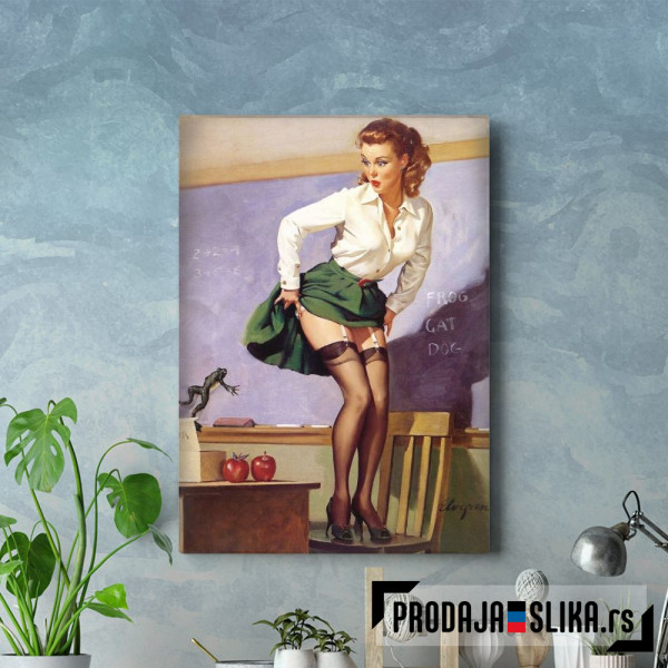 Vintage Pin Up Girl Art