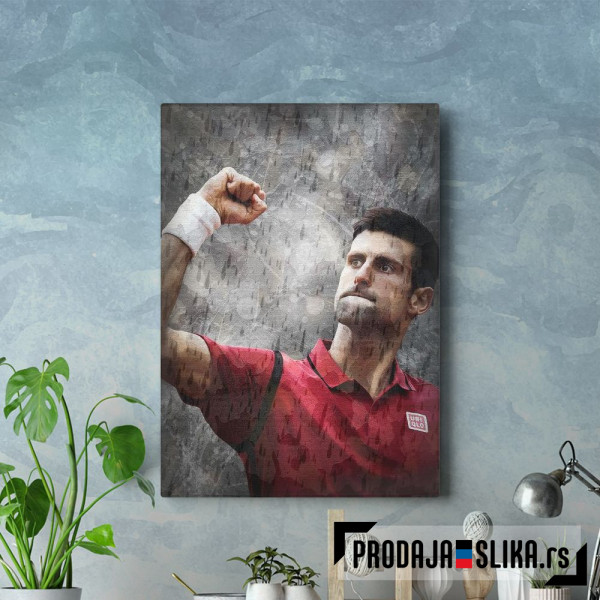 Novak Djokovic slika na platnu