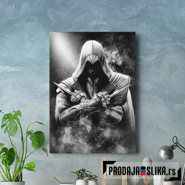 Assassins Creed crno belo