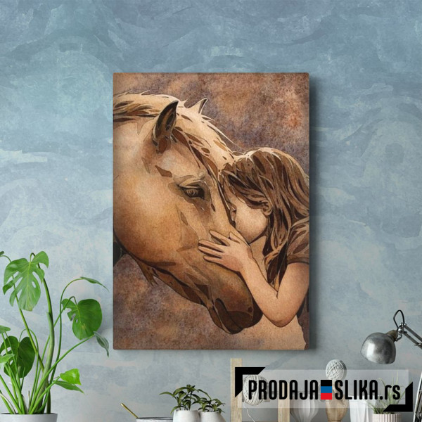 Horse and Girl Canvas