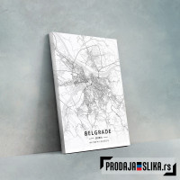 Beograd mapa - white