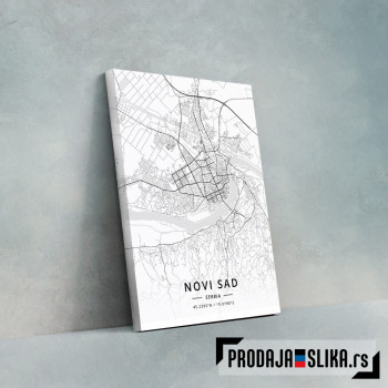Novi Sad mapa - white