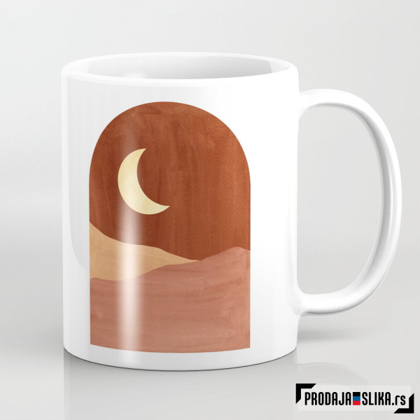 Apstraktni pejzaž - noć u pustinji Terracotta