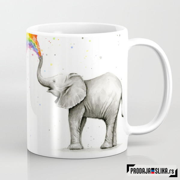 Beba slon prska dugu