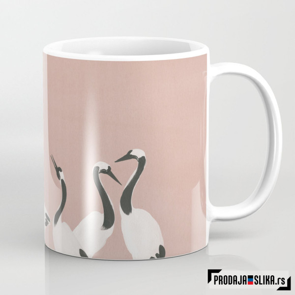 Crane Dance - Mauve Pink