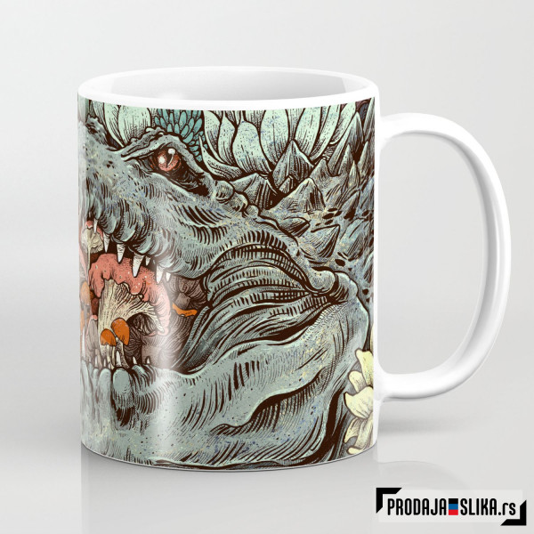 Krokodil jede pečurke